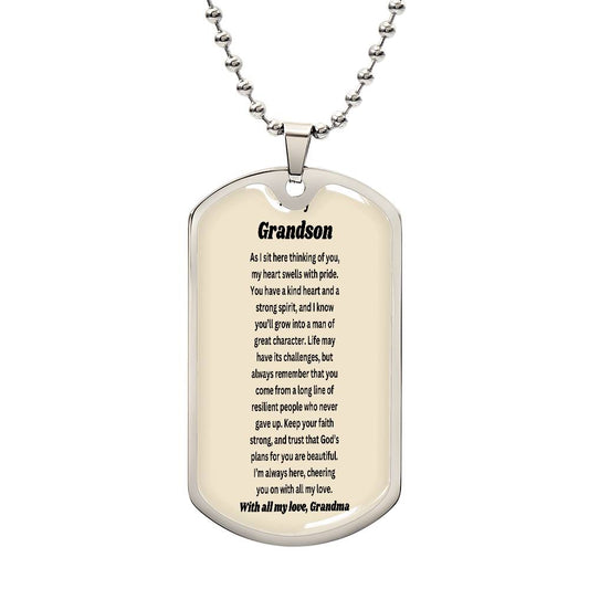 To my Grandson-Military Chain