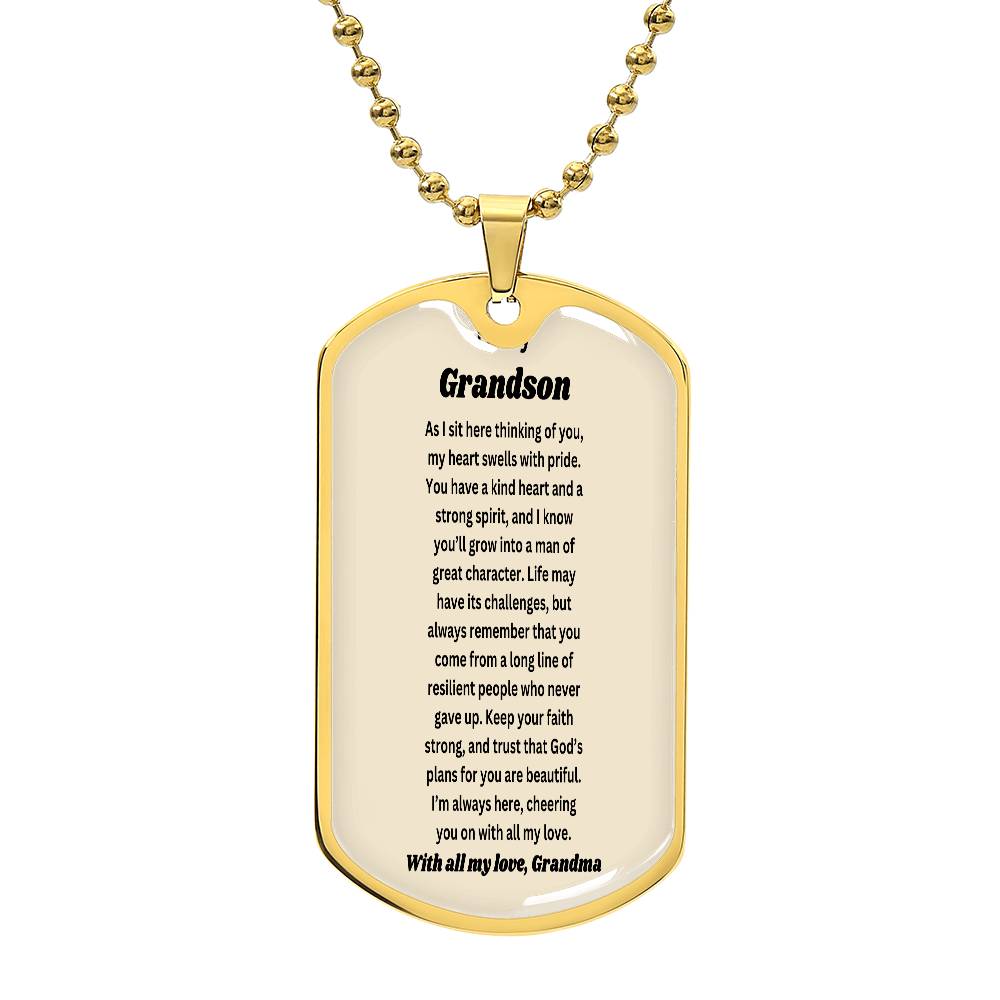 To my Grandson-Military Chain