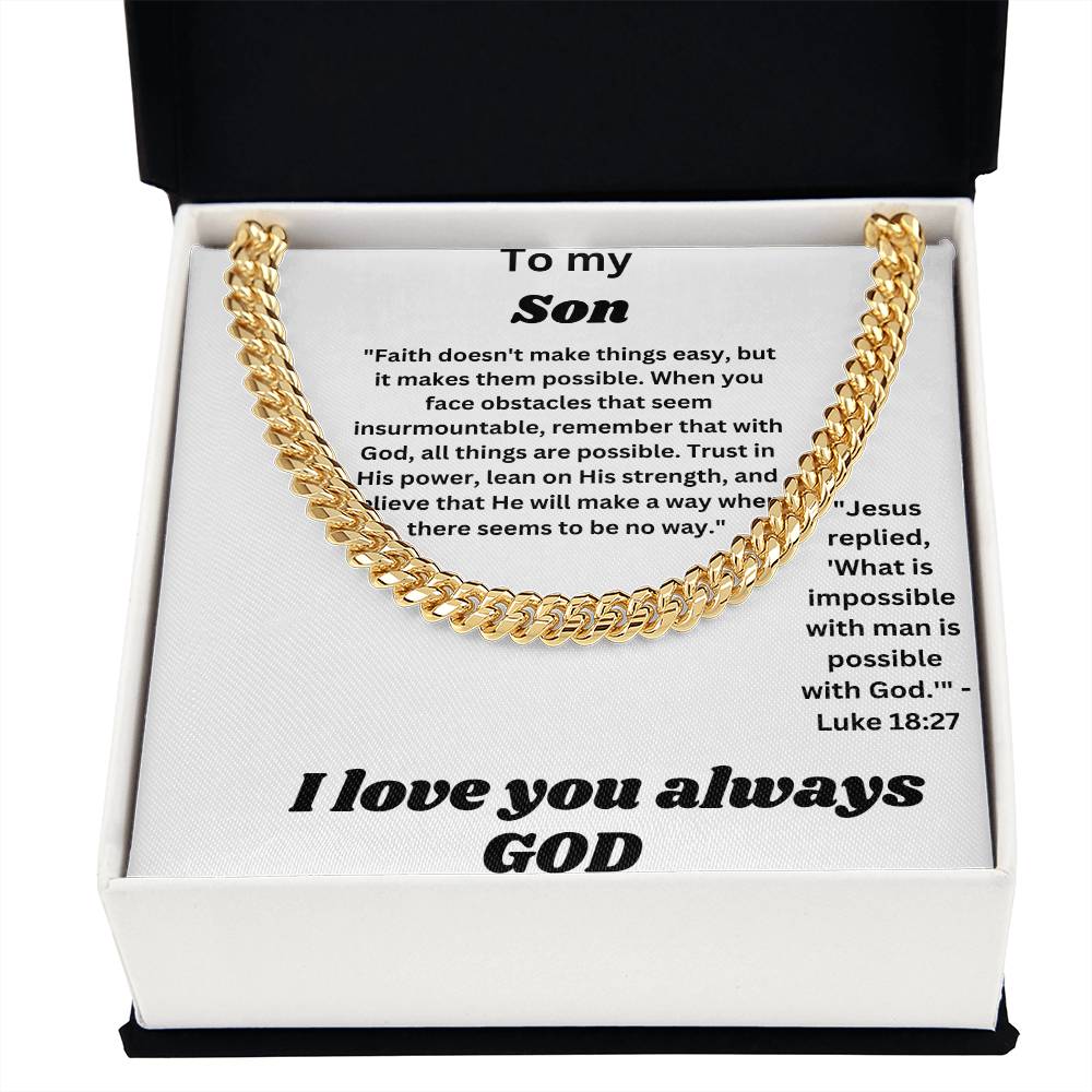 To my son-Cuban Link Chain