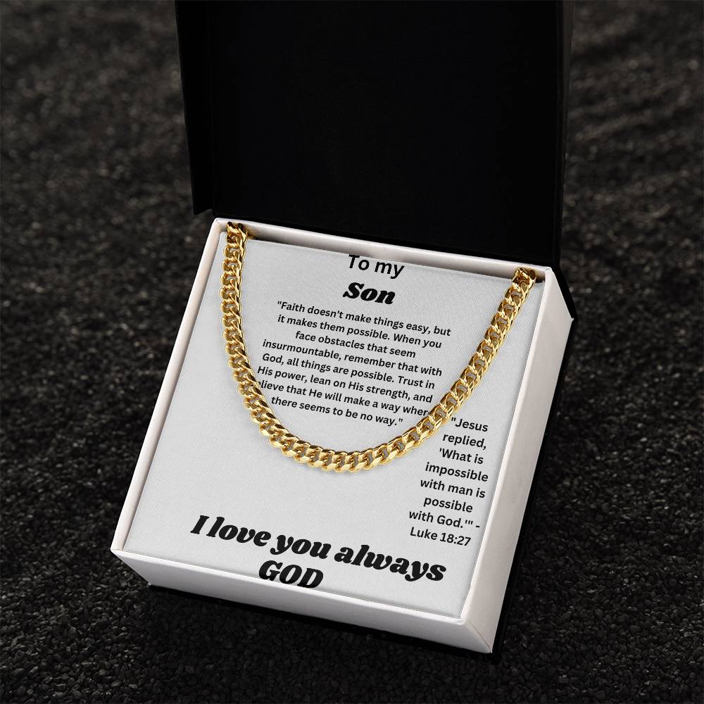 To my son-Cuban Link Chain