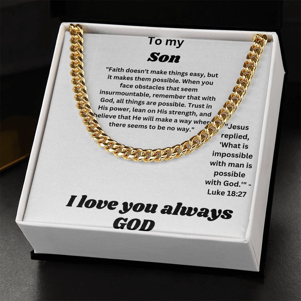 To my son-Cuban Link Chain