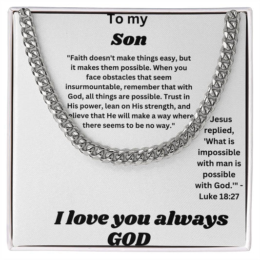 To my son-Cuban Link Chain