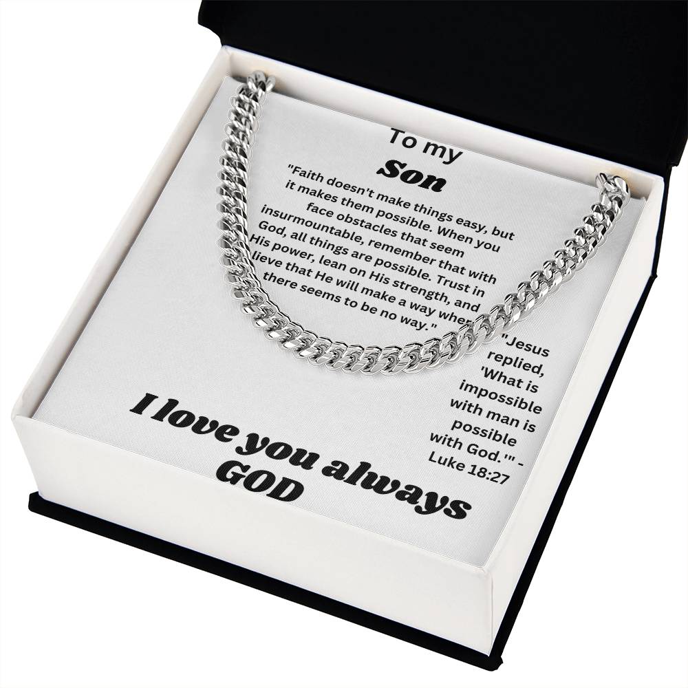 To my son-Cuban Link Chain