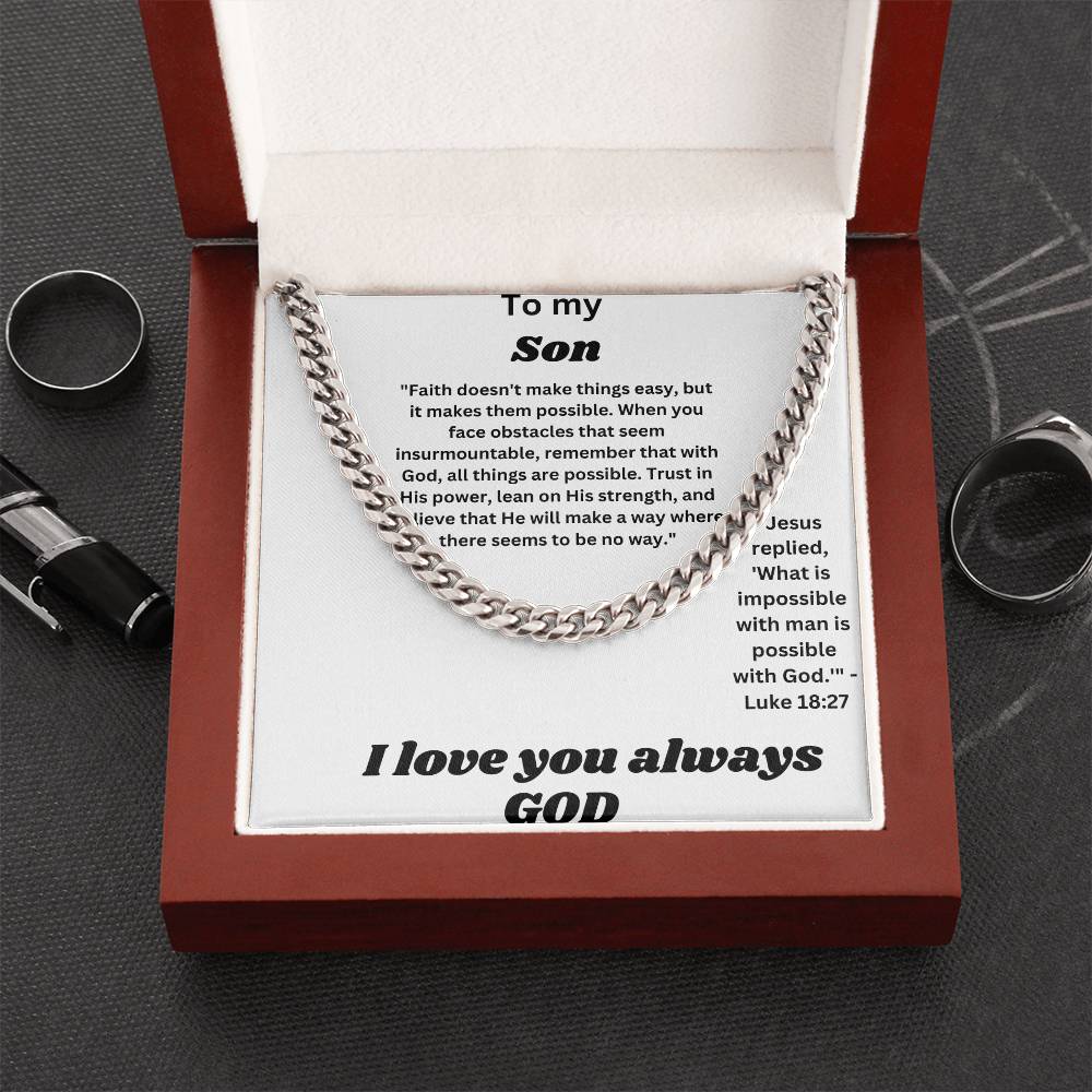 To my son-Cuban Link Chain