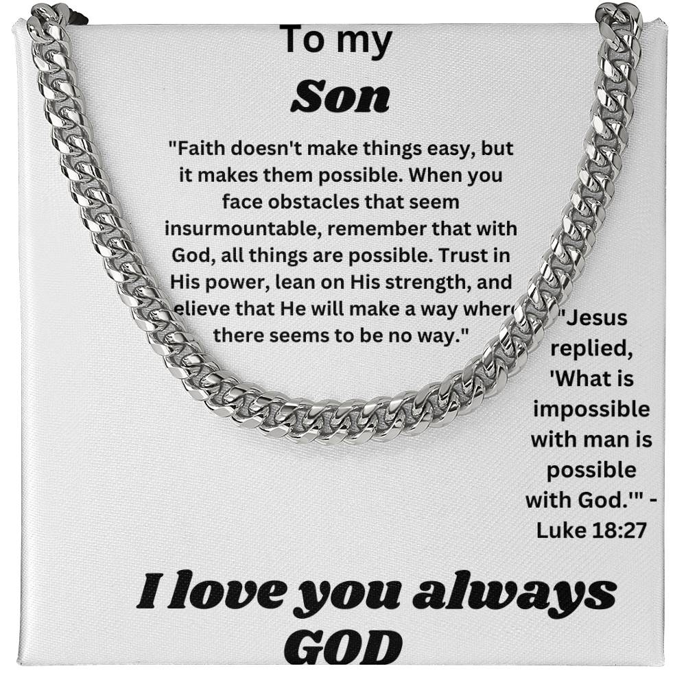 To my son-Cuban Link Chain