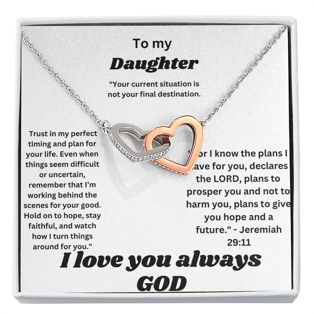 To my Daughter-Interlocking Hearts